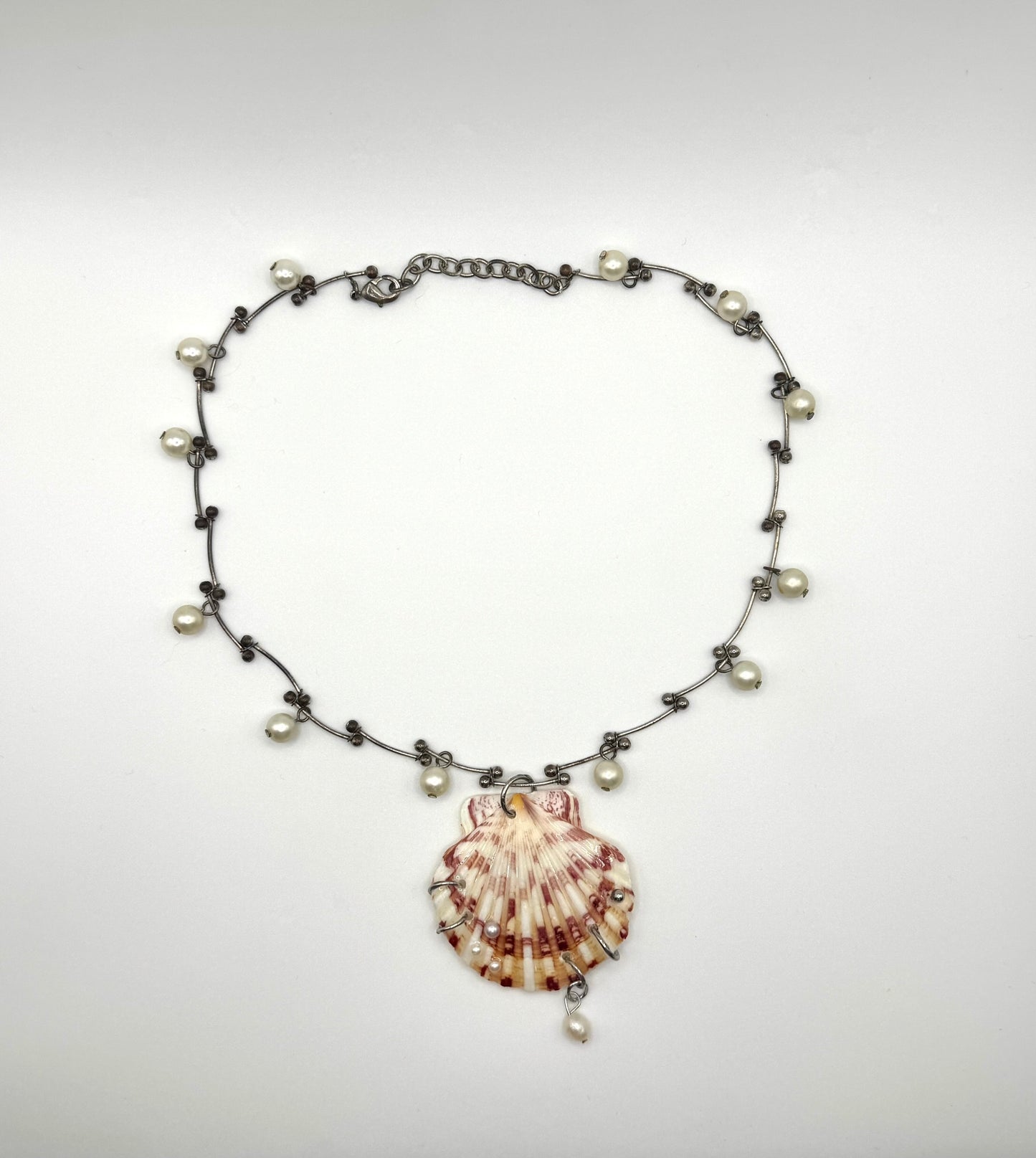 A pierced shell necklace