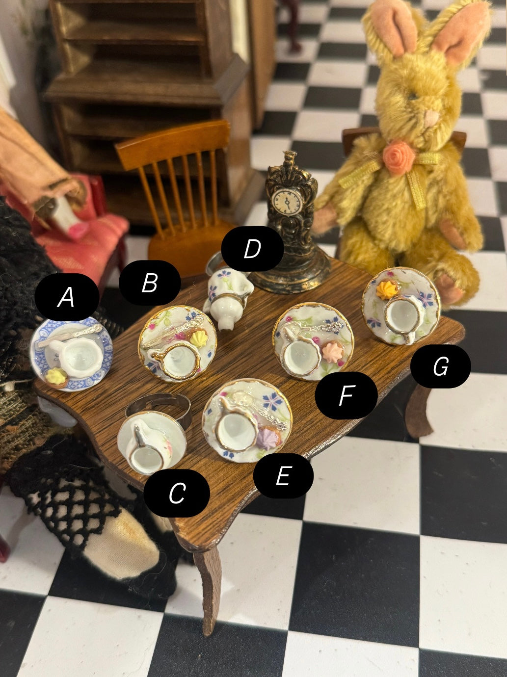 A Doll Tea party Rings