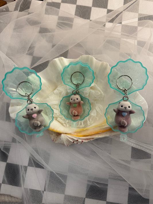Calico Critter Otter keychains