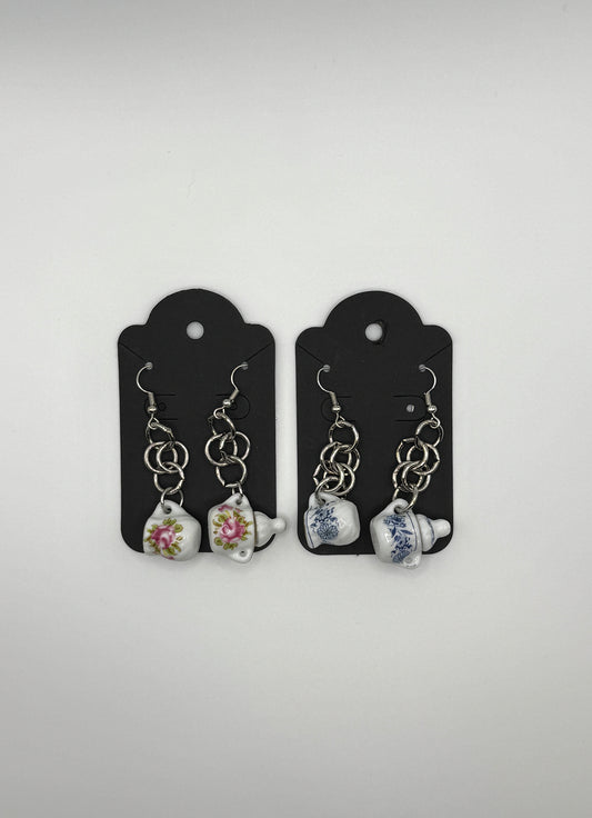 China Tea Set earrings