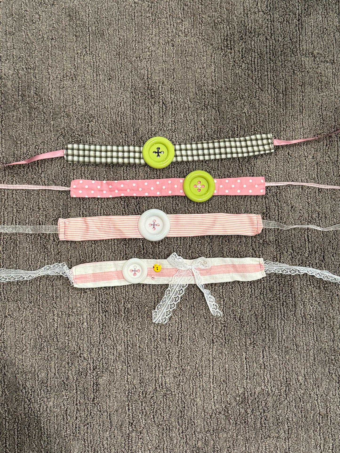 Hand-sewn ButtonChoker/ Headband