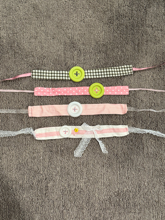 Hand-sewn ButtonChoker/ Headband