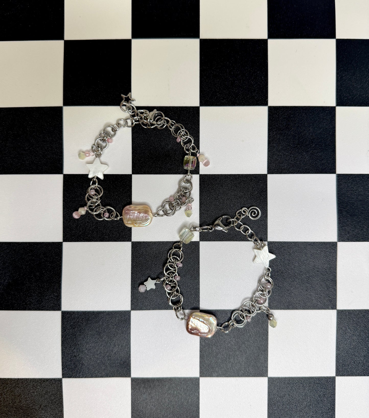 Chainmail Pearl Bracelets
