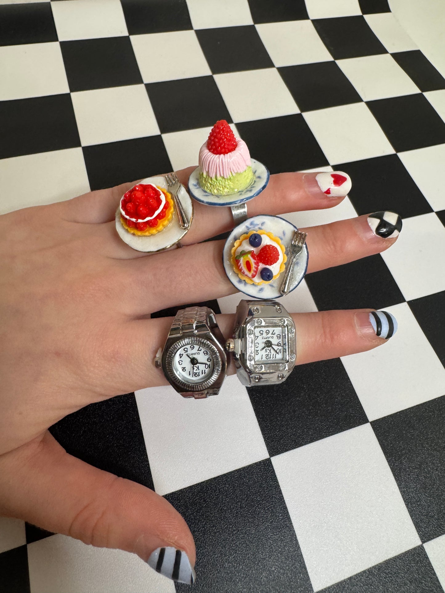 Funky Food and Clock Rings